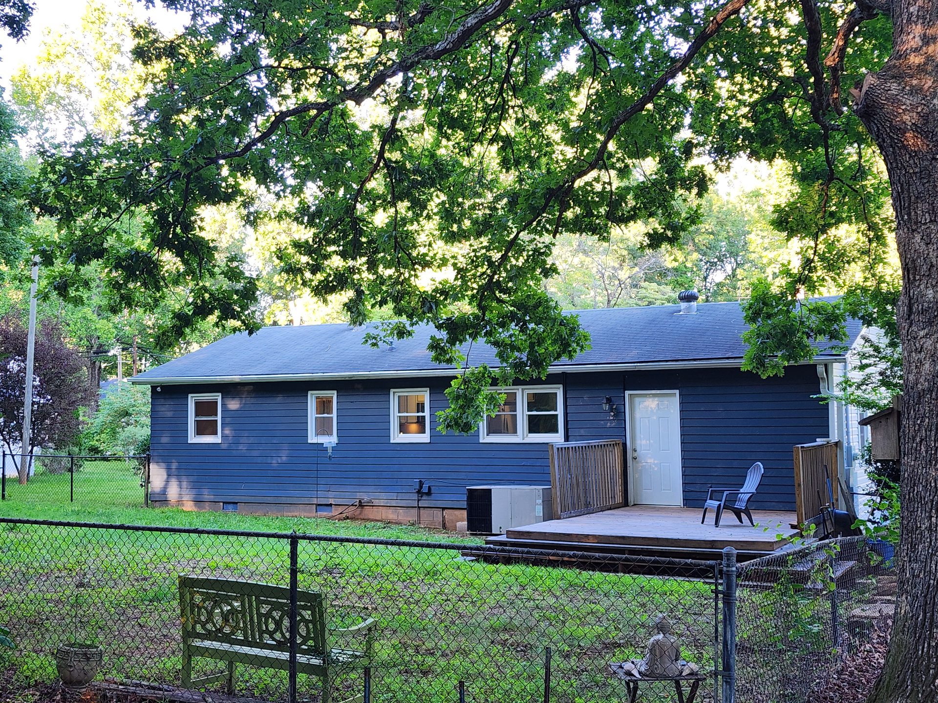 Rear exterior of the house